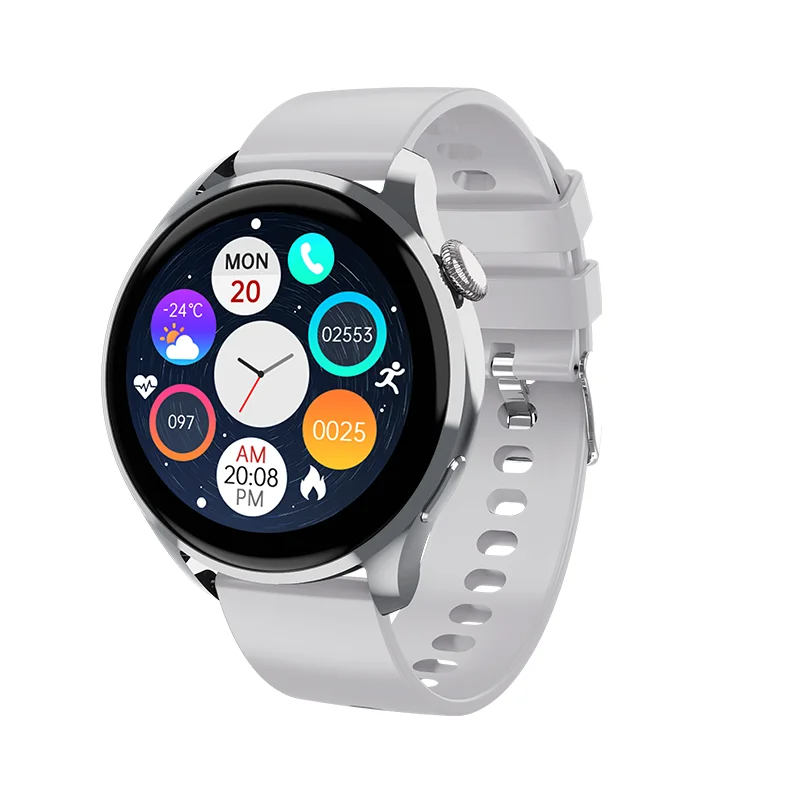 

2022 Newest Amazon Full Touch AMOLED Screen Smartwatch HW66 BT Dial Call Sport Reloj Smart Watch, Black, blue, silver