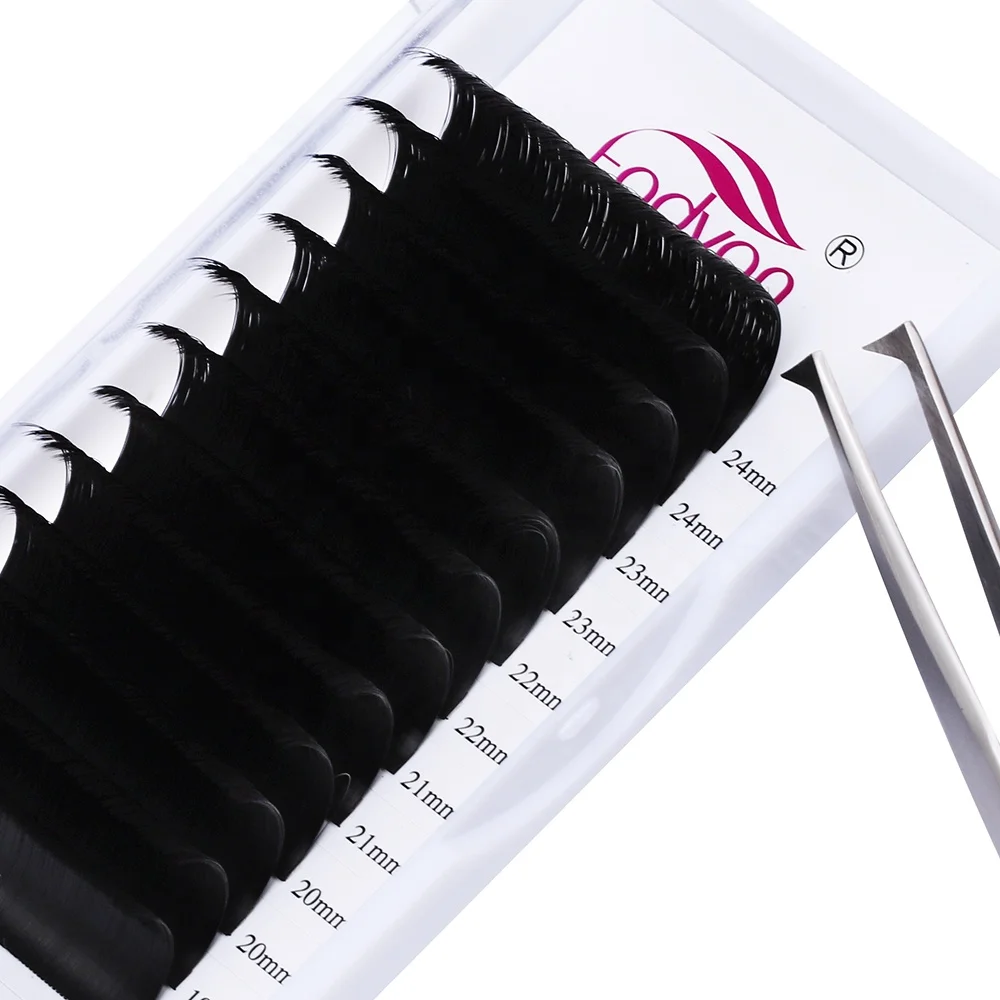 

Custom Private Extention Lashes Easy Fanning Wholesale Price 8-25mm FADVAN Easy Fan Lashes Flower Mink Lash Tray