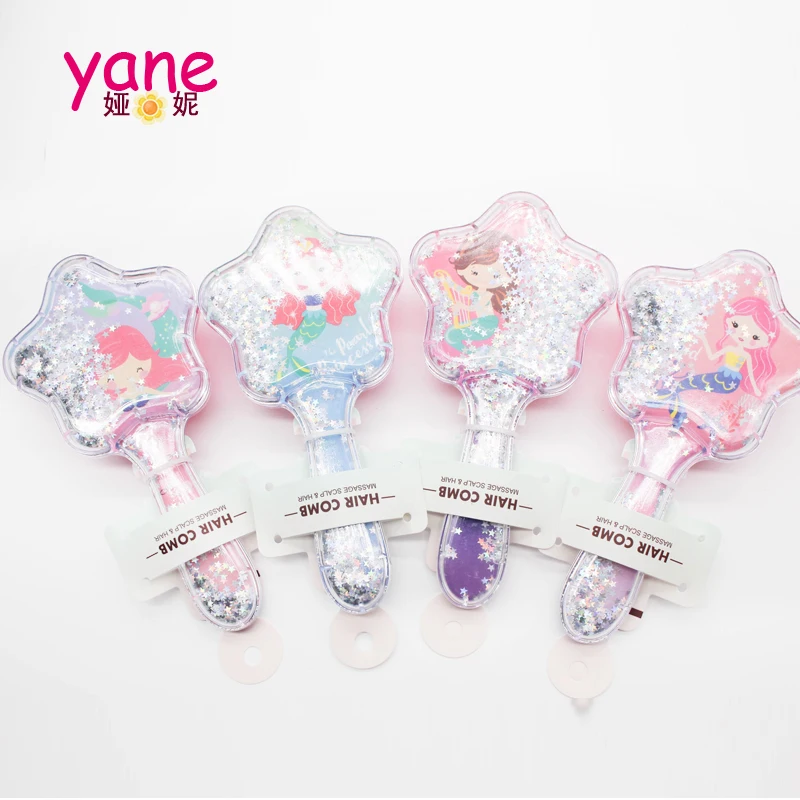 

New Arrivals Mermaid Pattern Hair Comb For Kids Star Massage Hair Comb, Colorful