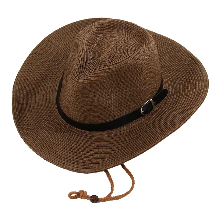 Wholesale Men Paper Straw Fadora 9cm Brim Cowboy Straw Hat Buy Size 8