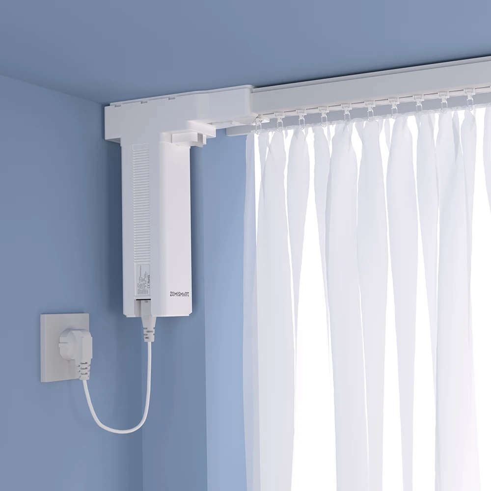 Zemismart Matter Over WiFi Smart Motorized Curtain with Splicing Track Beltless Design Homekit SmartThings Google Home Control