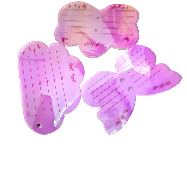 

Hot Sale Iridescent Acrylic Lash Holder Storage Pallets Display Lash Tray Custom Lash Tile
