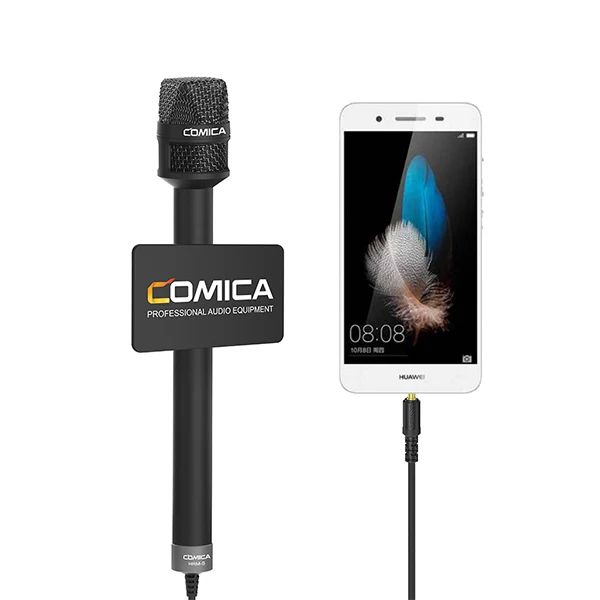 

Comica HRM-S Handheld Microphone Reporter Phone Interview Video Mic for iPhone XS 11 MAX Samsung S10 Huawei xiaomi Smartphones