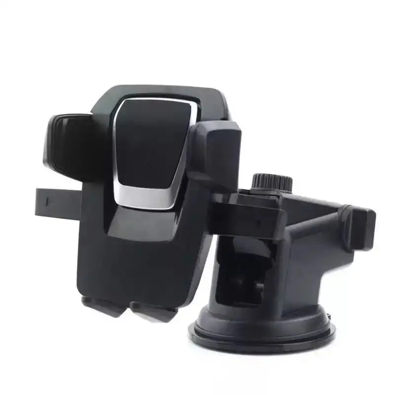 

2021 New One Touch Universal Retractable Car Mount Phone Holder Dashboard Windshield Stand with Suction Cup for iphone samsung, Black