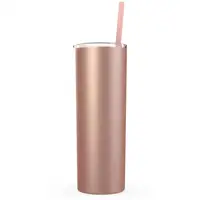 

Personalized Rose Gold Double Wall 20Oz Stainless Steel Vacuum Insulated skinny Tumbler Slim Cup With Straw