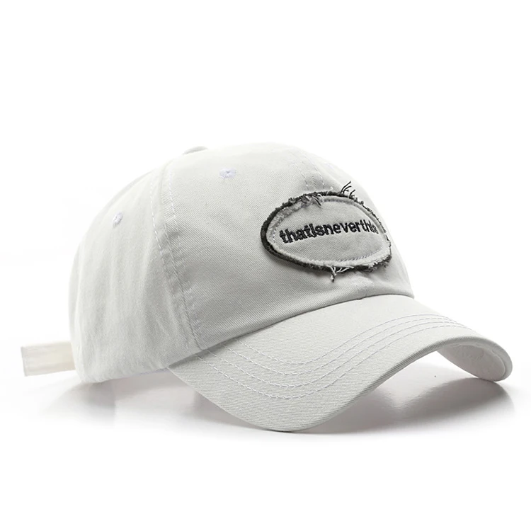 

Spring summer vintage style washed burrs round standard curved brim baseball cap sun hat