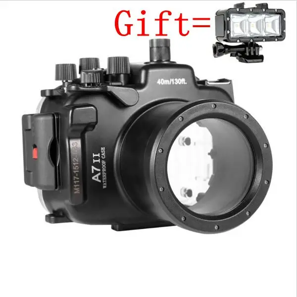 

Meikon A7II 40M 130ft Waterproof diving Housing camera Case 40M 130ft For Sony A7 II A7R II 28-70mm camera DSLR