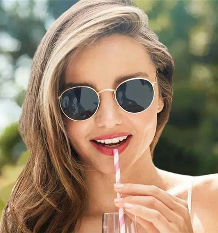 

NEW Sunglasses Women Vintage Small Metal Frame Sun Glasses For Women/Men Brand Designer Rays Mirrored UV400 Oculos De Sol