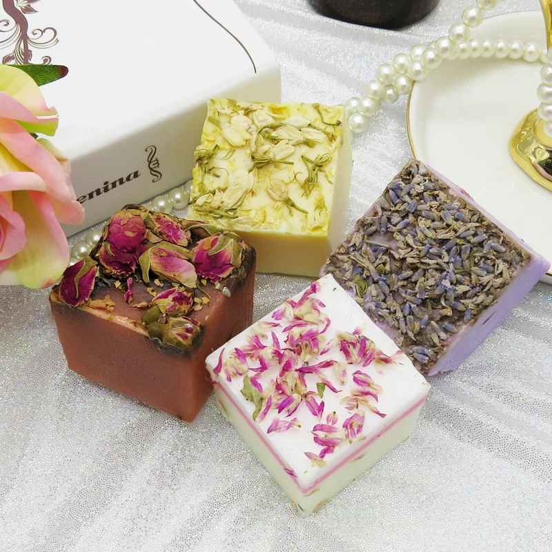 

Wholesale OMY LADY 100% Natural and Organic Handmade Face Cleaning Soap Dry Flower Carving Soap