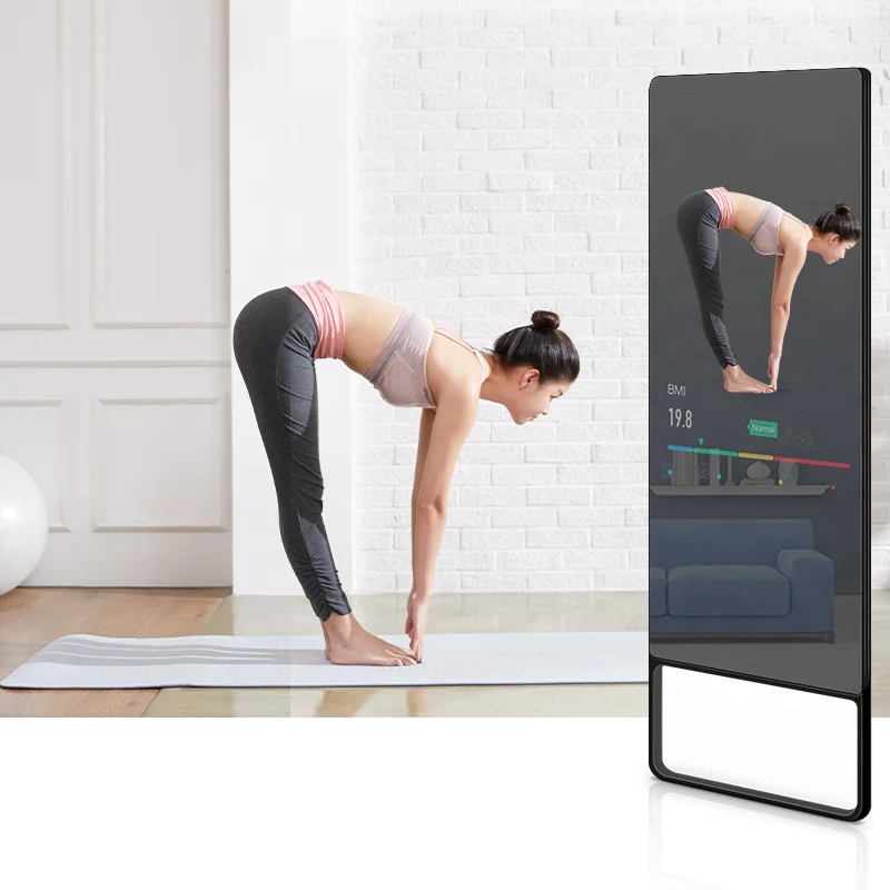 

5 Megapixel Front Camera Interactive Digital Signage Workout Mirror Magic Smart Fitness Mirror