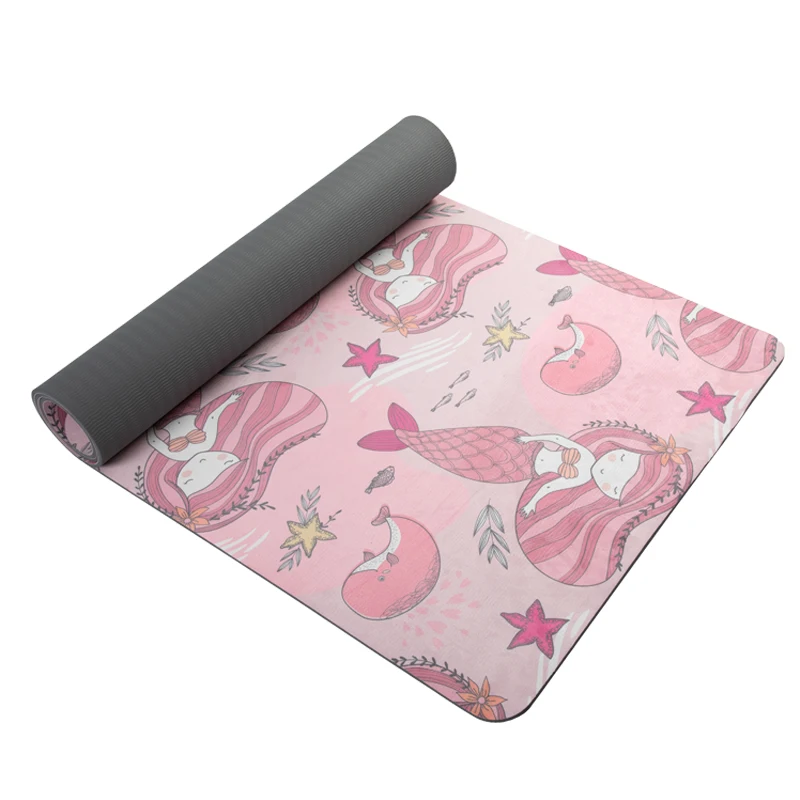 

Hot Selling Microfiber Nonslip Cute Print Suede Tpe Kid Yoga Mat