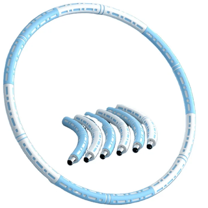 

Foam Padded Fitness Hula Ring Detachable Weighted Exercise Hoop For Adult & Kids 6 Section