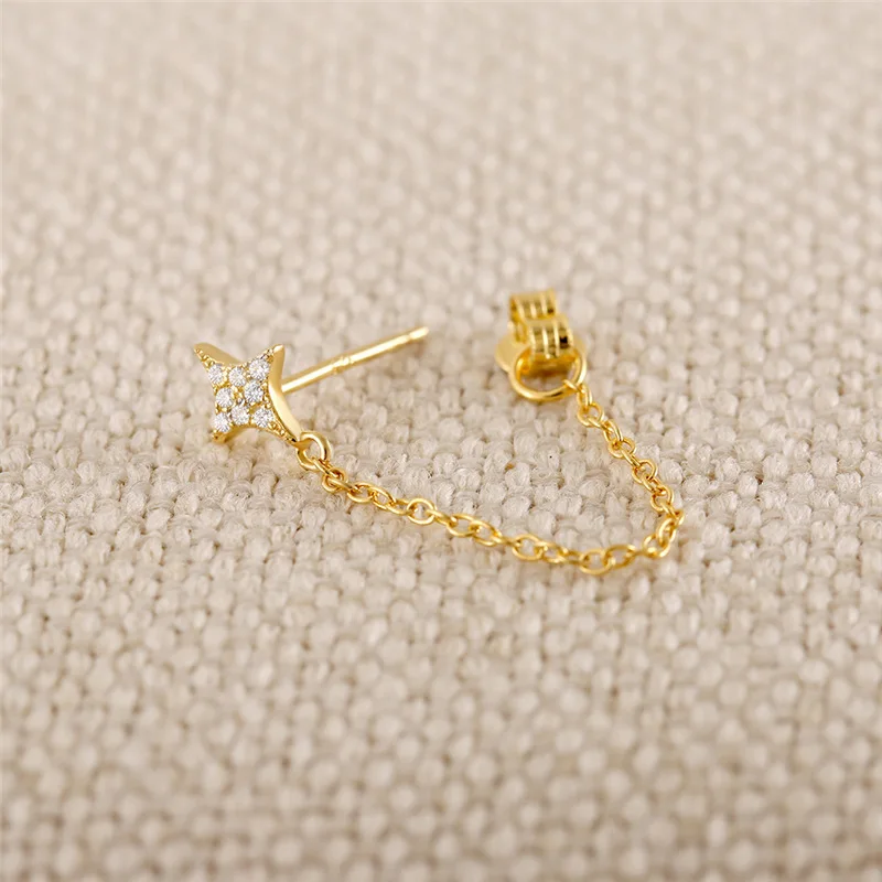 

Factory Wholesale S925 Cubic Zirconia Jewelry Earrings, Gold