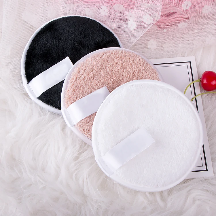 

RPET Pvc 100 Organic Customizable Microfiber Cloth Facial Washable Makeup Remover Pad With Finger Pocket