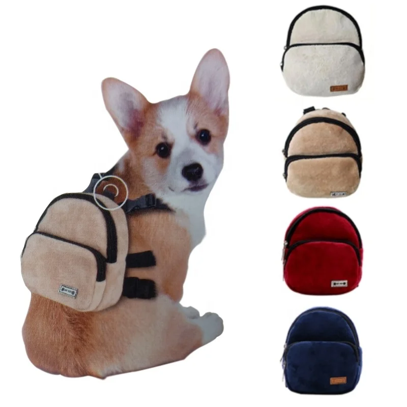 

Pet Self Carry Snack Bag Portable Soft Backpack Adjustable Large-capacity Pets Harness Teddy Dog Outdoor Snack Bags for Dogs