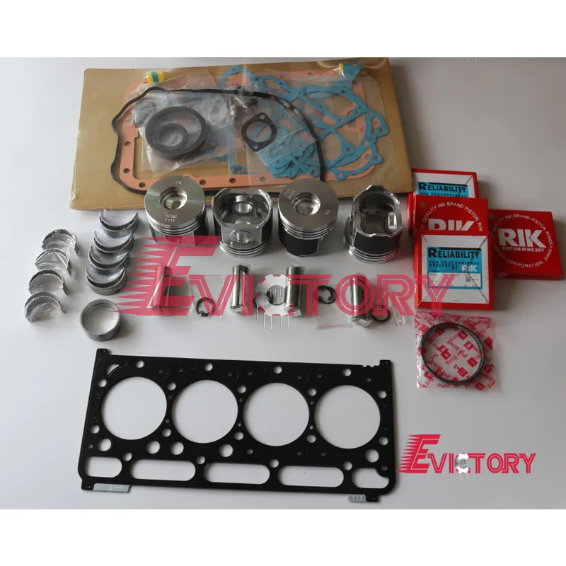 

For Kubota V2403M V2403T V2403 oversize rebuild kit piston ring 0.50mm gasket bearing