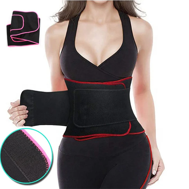 

Double Layer Fat Burner Pull Workout Sweat abdominal women slimming belt for Belly Reducing Waist Eraser Tummy slimming belt, Black,blue,grenn,pink,purple,red
