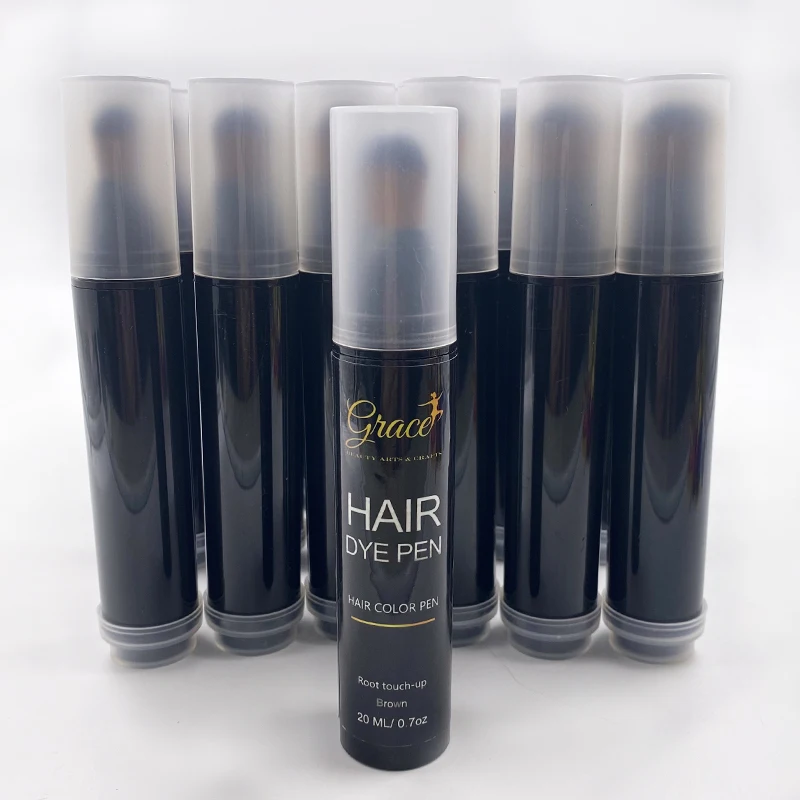 

New arrival design to cover the bleached knots wig root touch up lace hair dye pen, Natural black, dark brown ,brown