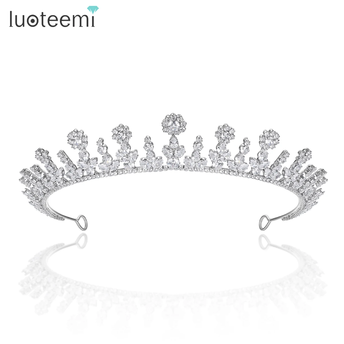 

LUOTEEMI Wedding Hair Jewelry Bridal Accessories Crown Zircon Elegant Wholesale For Girl Tiara Luxury