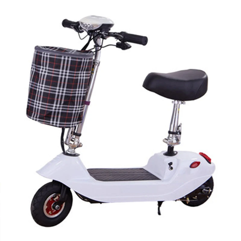 

China cheap electric scooter small folding electric motorcycle portable two wheeled scooter with baby seat, Multicolor