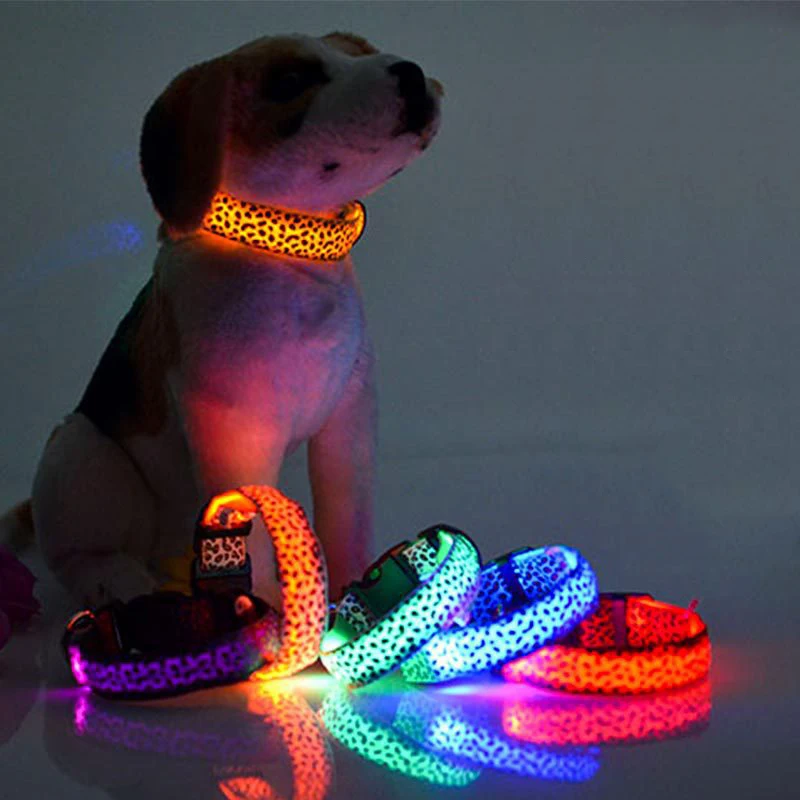

New Pet Led Cat Collar Waterproof Usb Rechargeable Nylon Flashing Light Up Dog Led Collar For Dogs, Colors