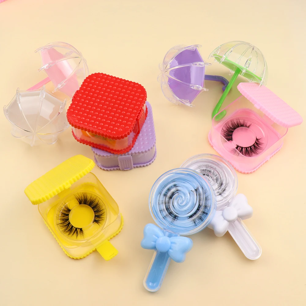 

Wholesale Custom Private Label Purple Candy Bottles Lashbox Square Packaging