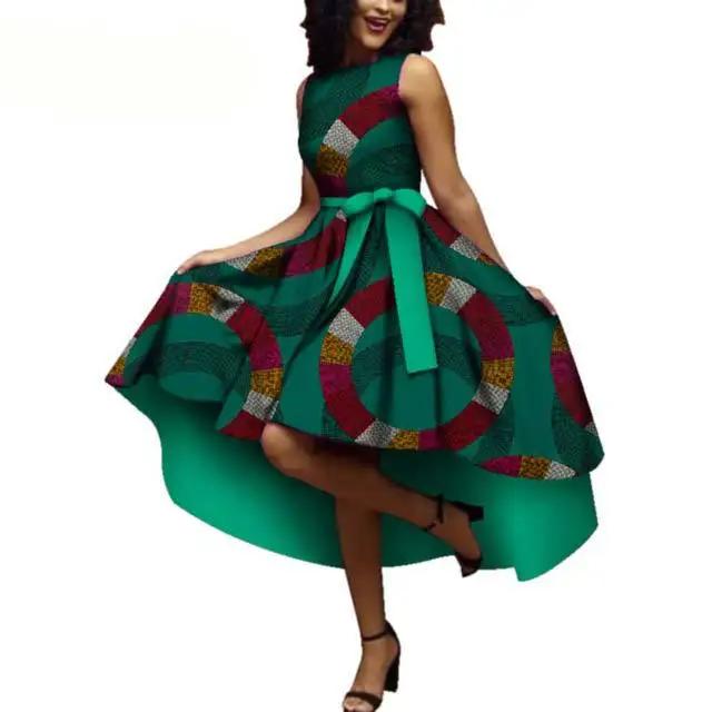 

Casual Loose Print Lace Dresses Bazin Riche African Print Dresses for Women Traditional Plus Size African Clothing Party WY3001, Colors