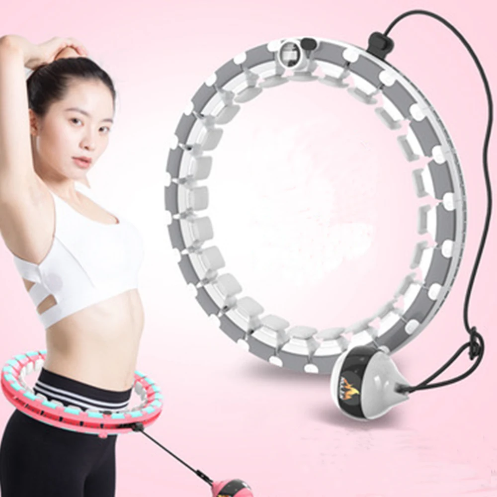 

Great Factory Price Personal use 24 Knots Low Noise Weighted Smart Hula Ring Detachable hoola hoop for adults