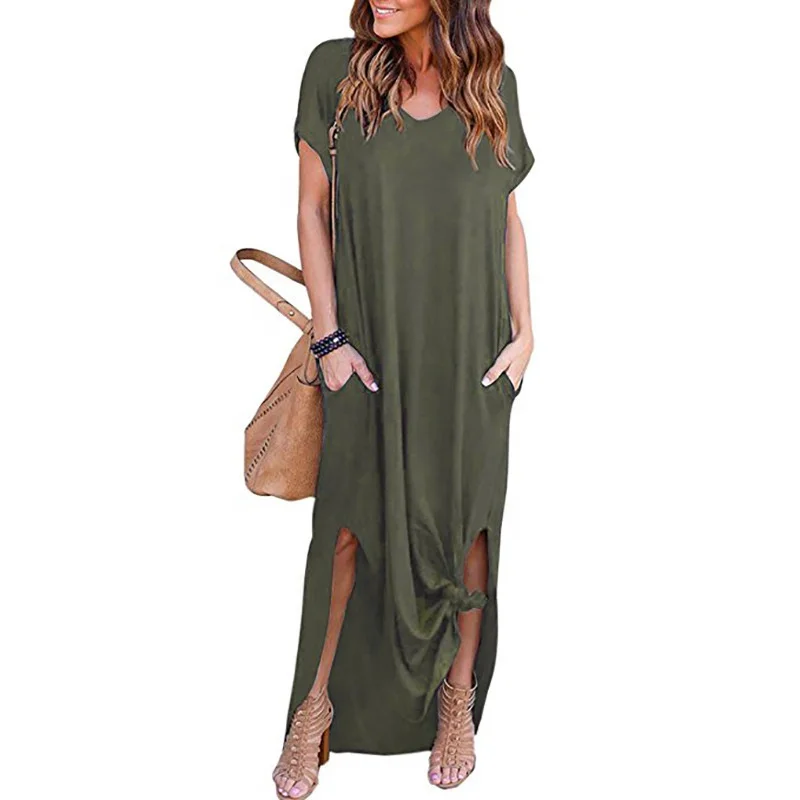 

2021 Designer Elegant Plus Size Shirt Dress Casual Long Sleeve Printed Muslim Maxi Dresses for Women, White/wine red/black/blue