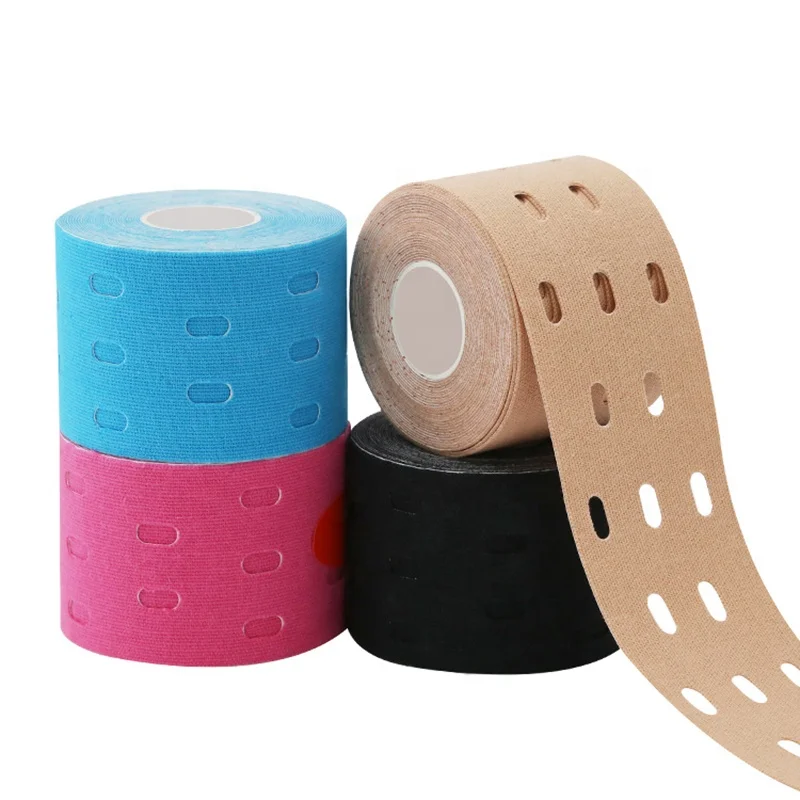 

Cheap Raw Material Best Pain Relief Glue Elastic Breathable 5M X 5Cm Hole Adhesive Sports Supplier Kinesiology Tape Waterproof, 18 colors