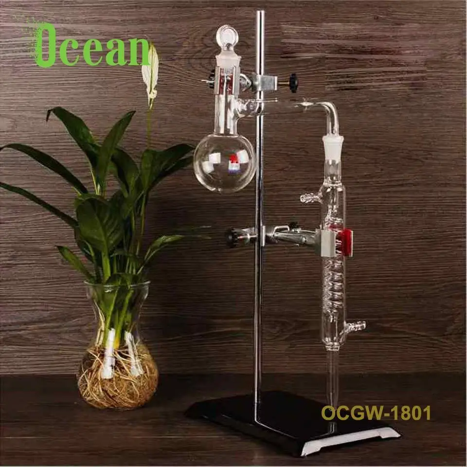 Kit Distillation Laboratoire 1000 Ml En Verre Borosilicaté 3.3 - Pour Huiles Essentielles, Eau Distillée, Extraits - 2