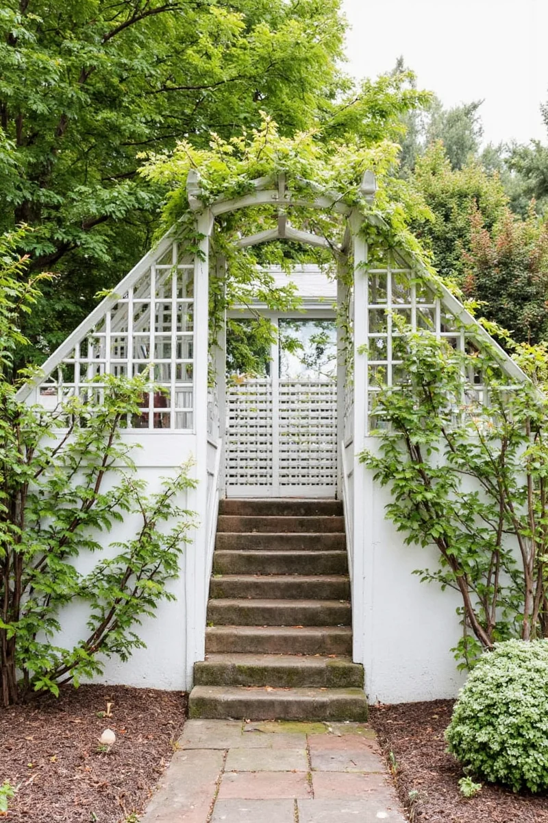Family enjoying their newly installed trellis side of house