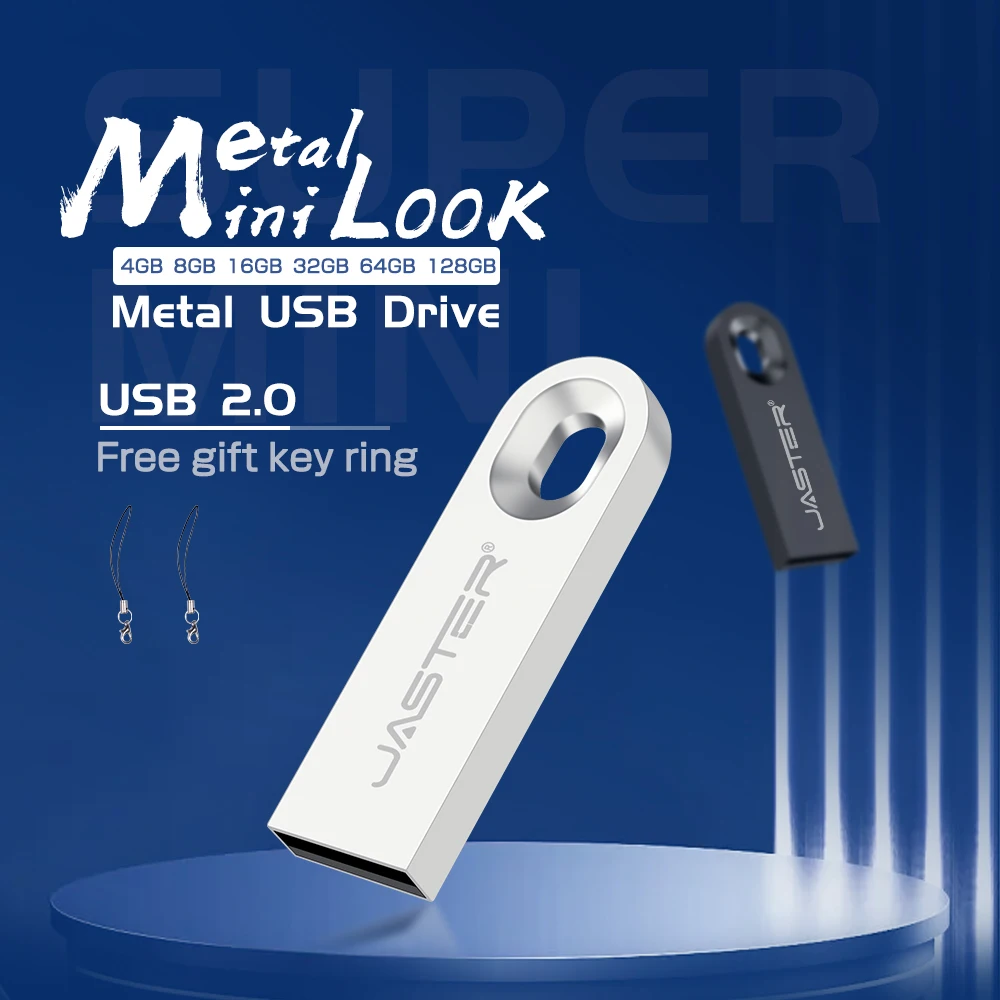 

JASTER Mini Metal u disk 2.0 4gb 8gb 16gb Pen Drive 32g 64gb Usb Stick Pendrive With Logo Key Usb Flash Drive