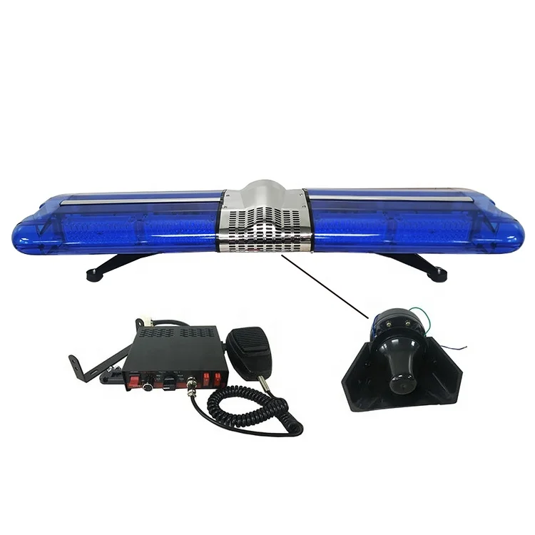 47 Inch 120 Watts  Blue Color  LED Light Bar with Speaker Siren Horn for Ambulance