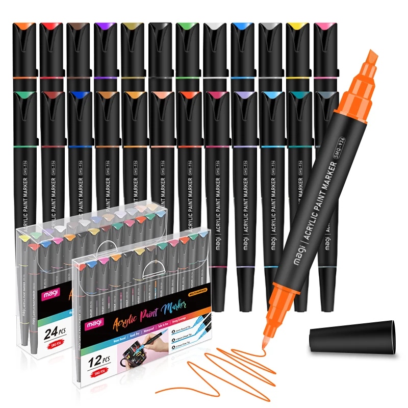 

Oem Paint Marker Acrylic Colored Paint Marker Set Nib None-toxic Ink Acrylic Marker Pens For All Surfaces