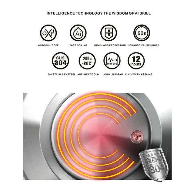 
Smart kitchen appliance intelligent mini glass cooker electric water tea kettle with longtime keep warm function 