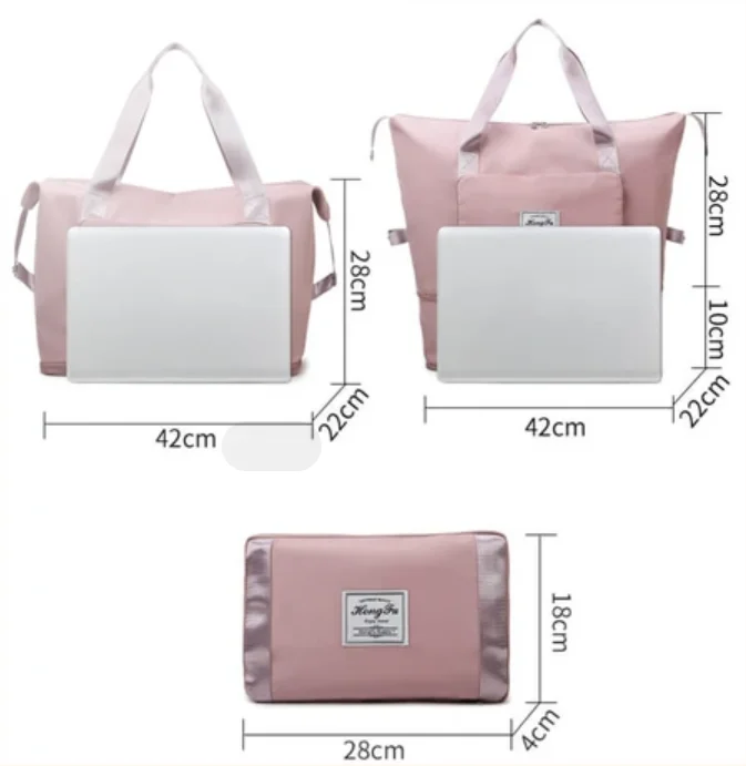 

Epsilon Folding Carry-on Duffle Bag Foldable Nylon Zipper Waterproof Watere sistant Travel gym Luggage lagguag duffel expans travel bag