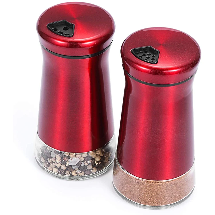 

wholesale Promotion Gift Stainless Steel Spice Jars Salt Pepper Shakers Spice Jars