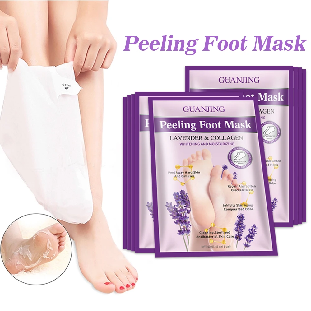 

Hot Sale Wholesales Moisturizing Exfoliating Lavender Collagen Peeling Foot mask