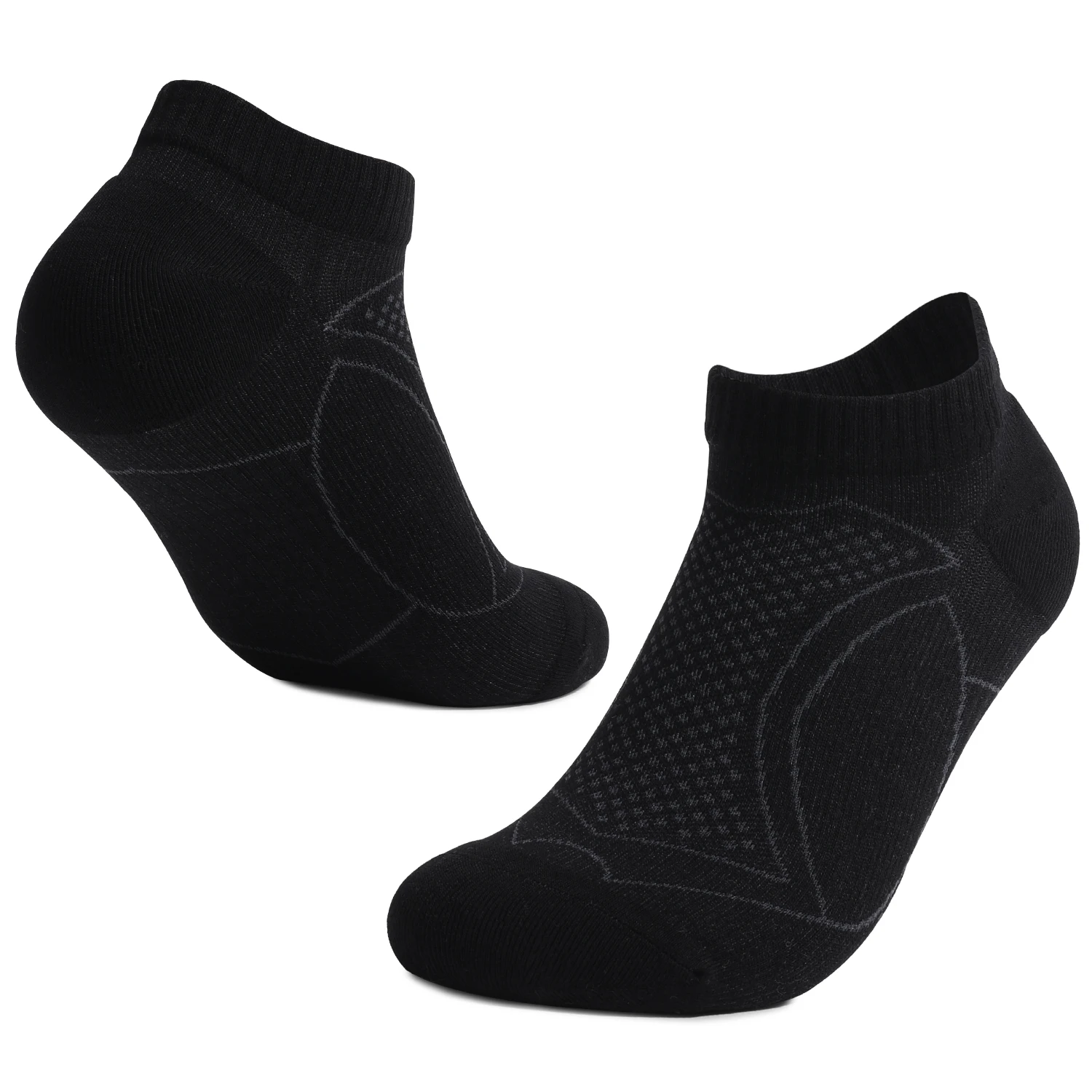 

Custom Fashion 65%cotton+20%rubber Protective Black Copression Sports Socks