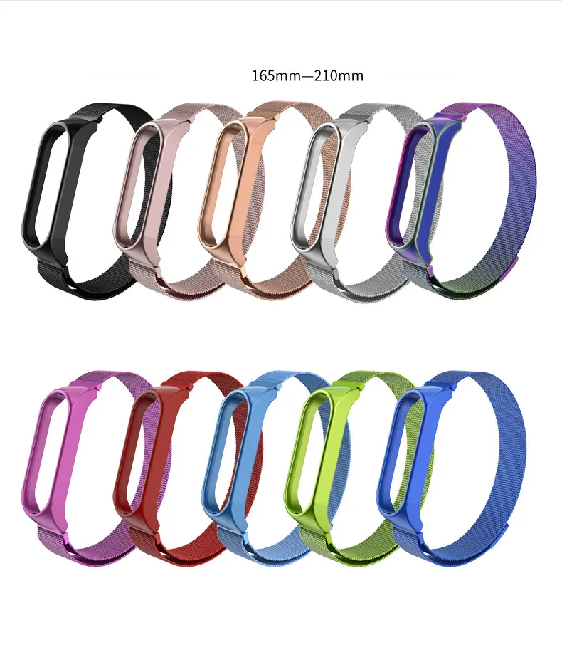 

Forwelleny Metal Stainless Steel Milanese magnetic Strap pulsera For Xiaomi Mi Band 3 4 5 6 7 Wristbands