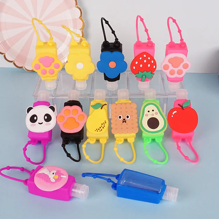 

1 oz leak proof refillable plastic bottles kids portable empty travel bottles hand sanitizer holder cute bottles, White blue and other color customized...