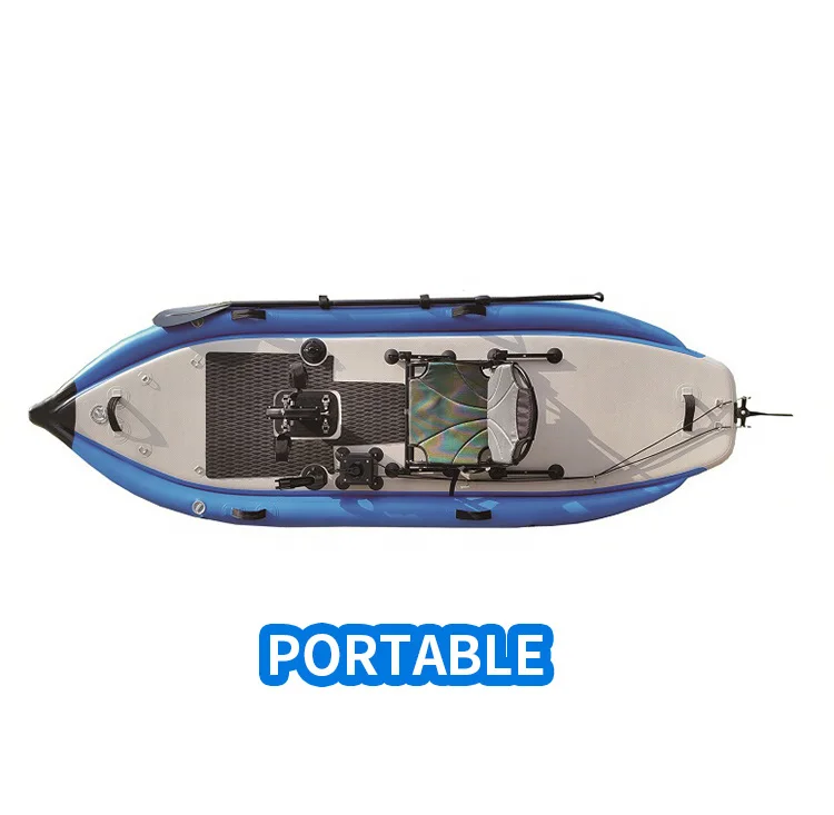 

QIBU 11' Inflatable Pedal fishing SUP ,kayaks with pedals ,foot pedal driven fishing boat kayak, Multi colors for choices