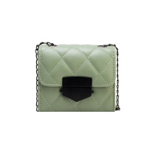 

Mini Western Style Handbags PU Waterproof One-Shoulder Messenger Bag Fashion Chain Small Square Bag, Green, white, red, black