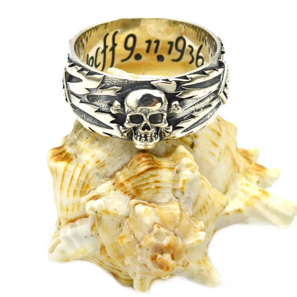 

Unique personal jewelry design 925 Sterling silver rings special skull rings for men