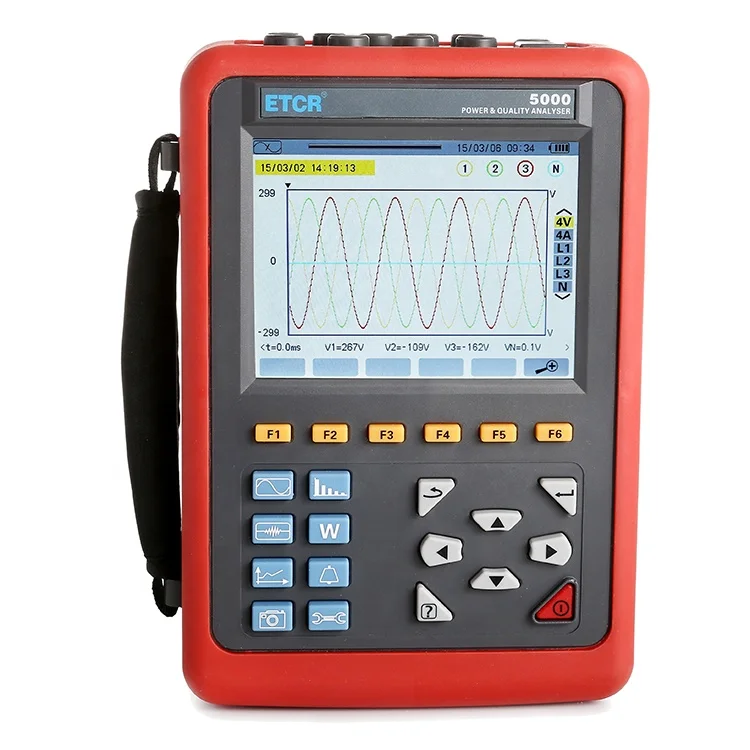 
ETCR5000 Advanced electrical power quality measurement and analysis instrument with 10mA   6000A power quality analyzerr  (62251742629)