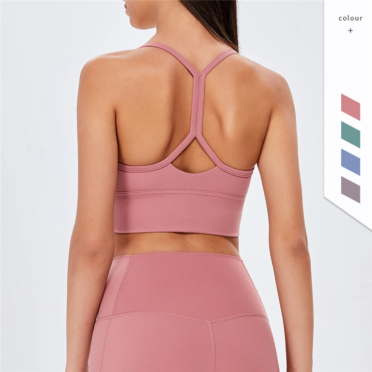 

High Quality Stock Gym Wear Sports Back Cross Bra Shockproof Beauty Back Yoga Fitness Bra, As the pictures show