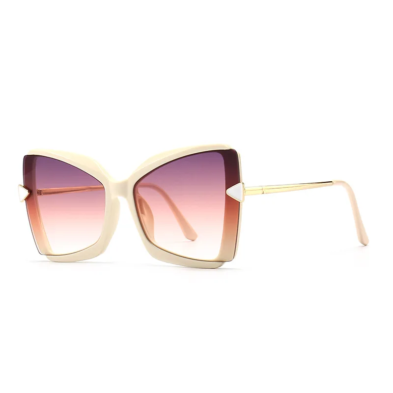 

Lmamba New Cat Eye Modern Retro Color Sun Glasses Fashion Trendy Luxury Brand Design Sunglasses