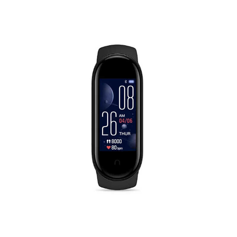 

2020 New fitness tracker smart bracelet waterproof M5 smart band for ios android, Black, red, blue,pink