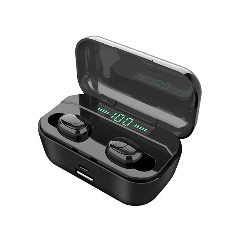 

G6S TWS New Arrival Wireless Headphone 8D Stereo Waterproof Earphone Bluetoot Headset With wireless Charging, Black white